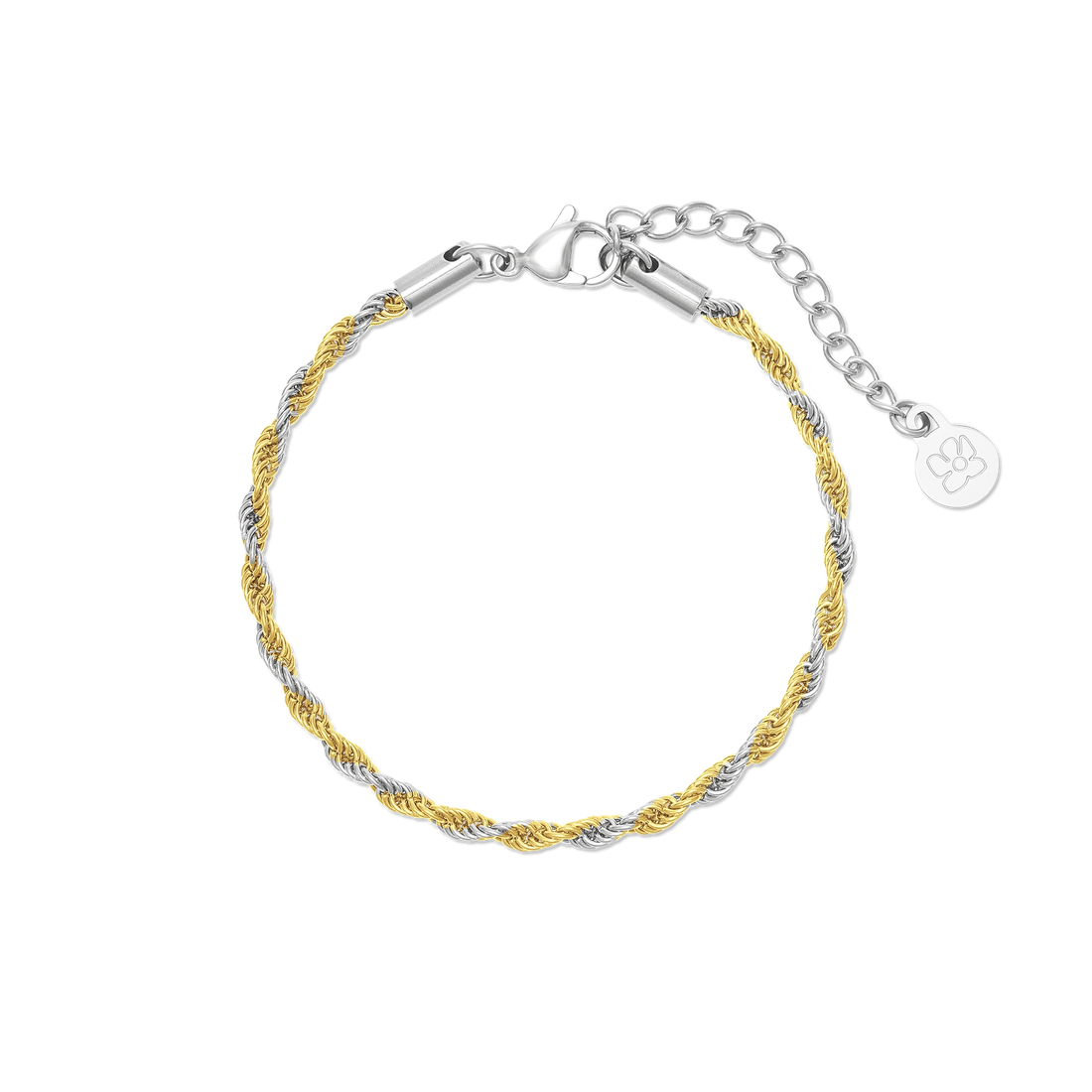 Two Tone Rope Chain Bracelet