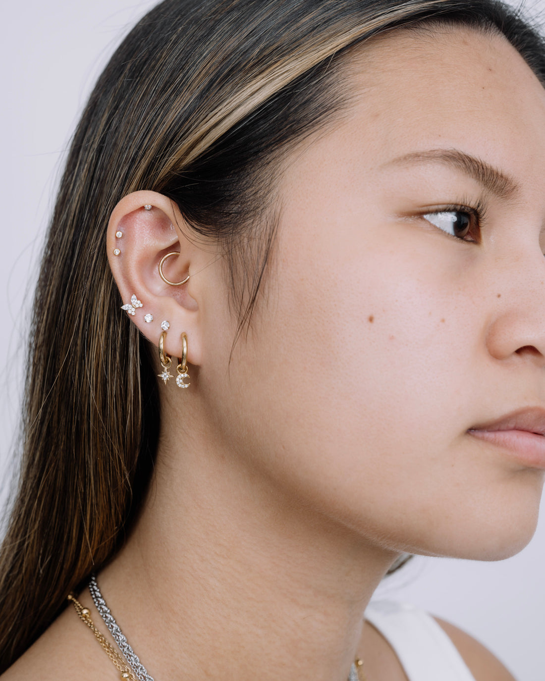Icy North Star Earring Charm