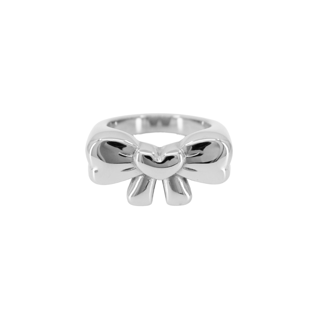 Chunky Ribbon Heart Ring