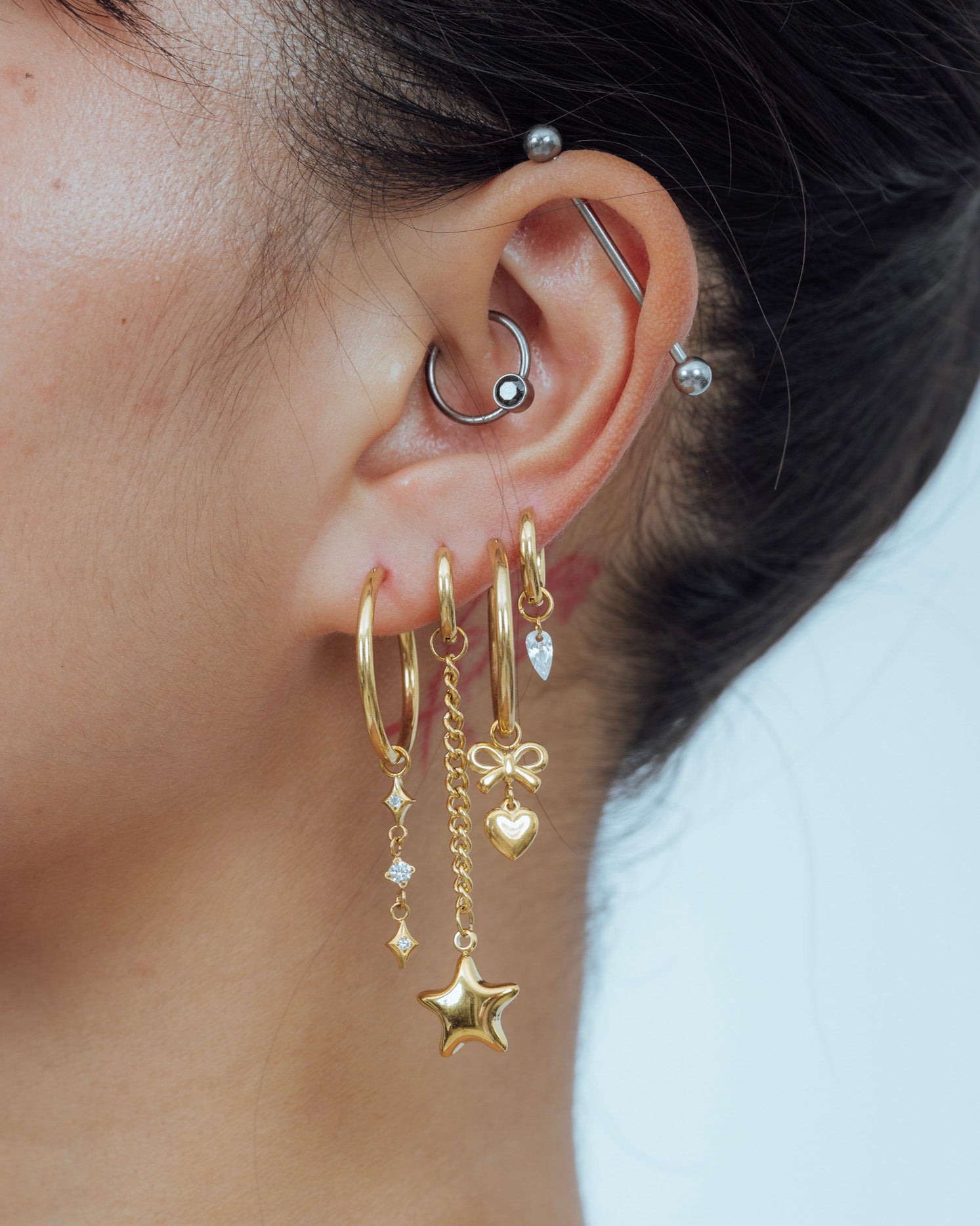 Puffy Star Chain Charm