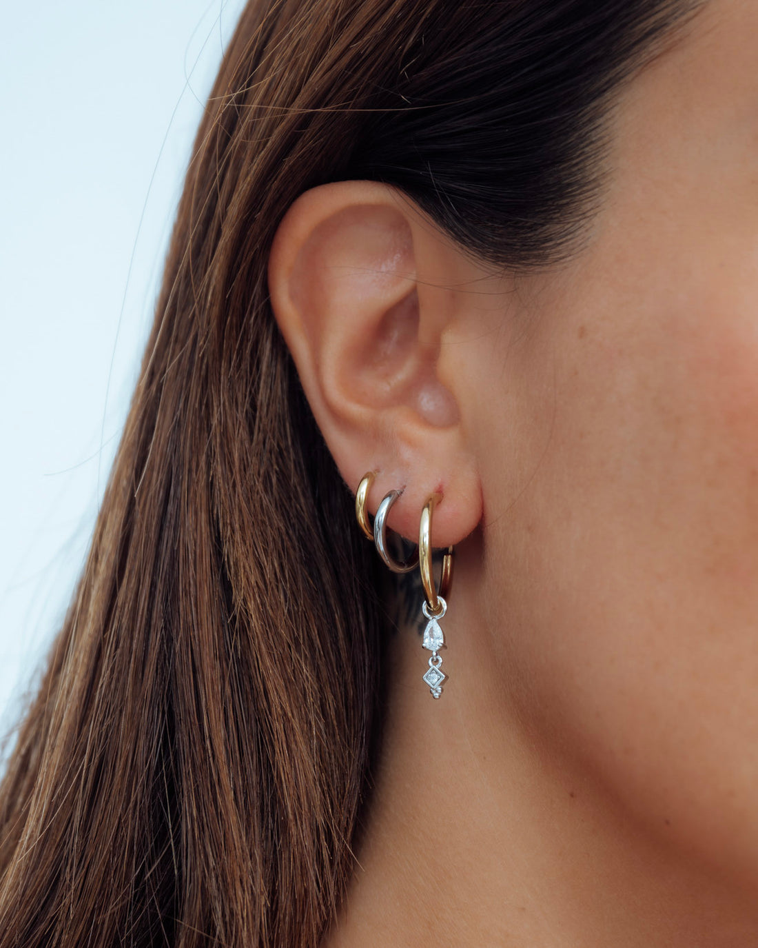 Icy Tear Drop Earring Charm