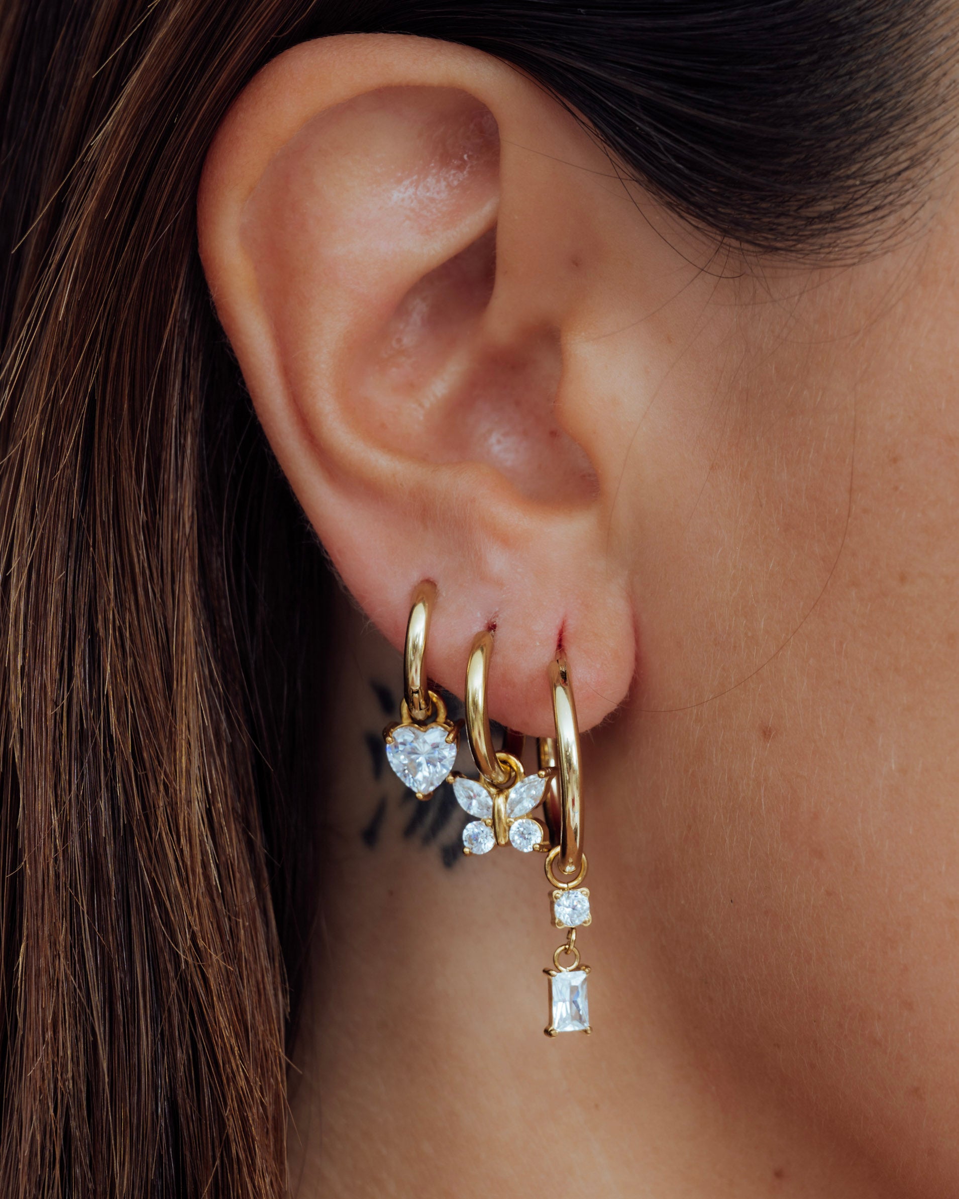 Diamond Butterfly Charm