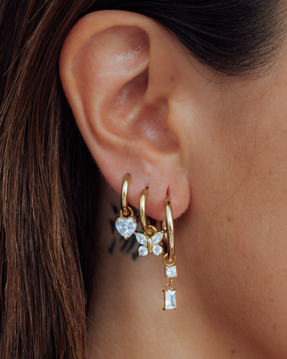 Diamond Butterfly Earring Charm