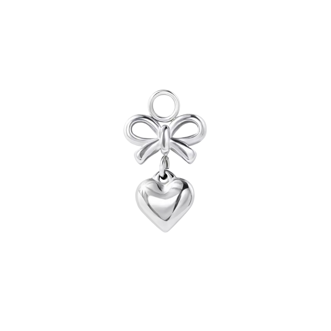 Ribbon Heart Earring Charm