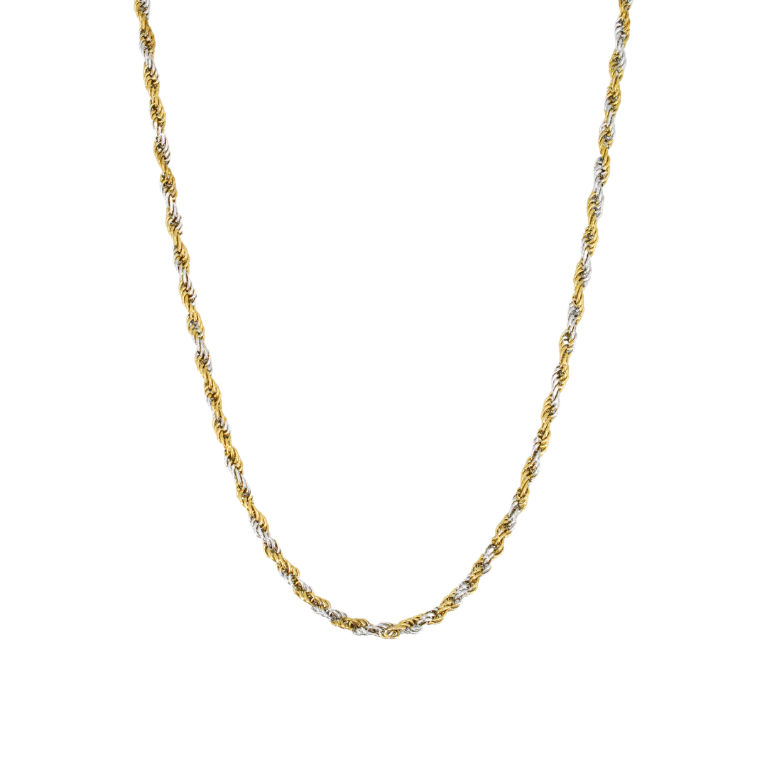 Two Toned Rope Chain Necklace