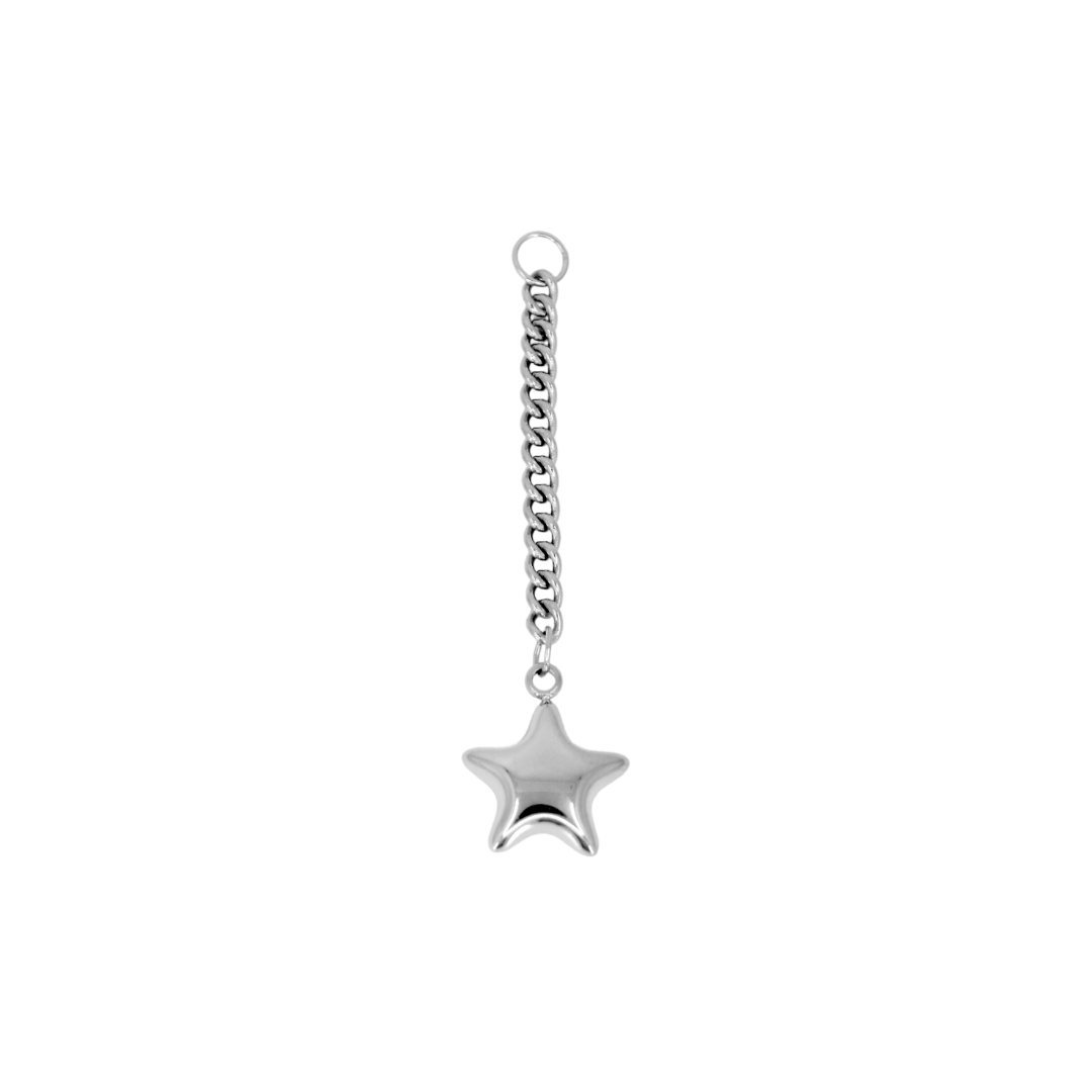 Puffy Star Chain Charm