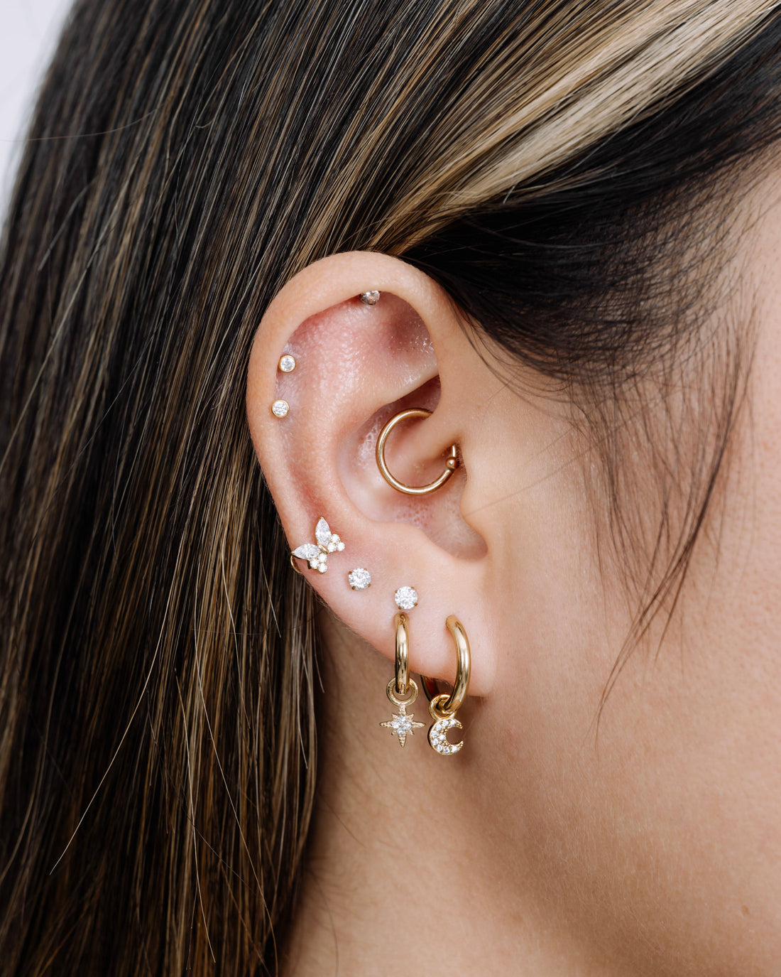 Icy North Star Earring Charm