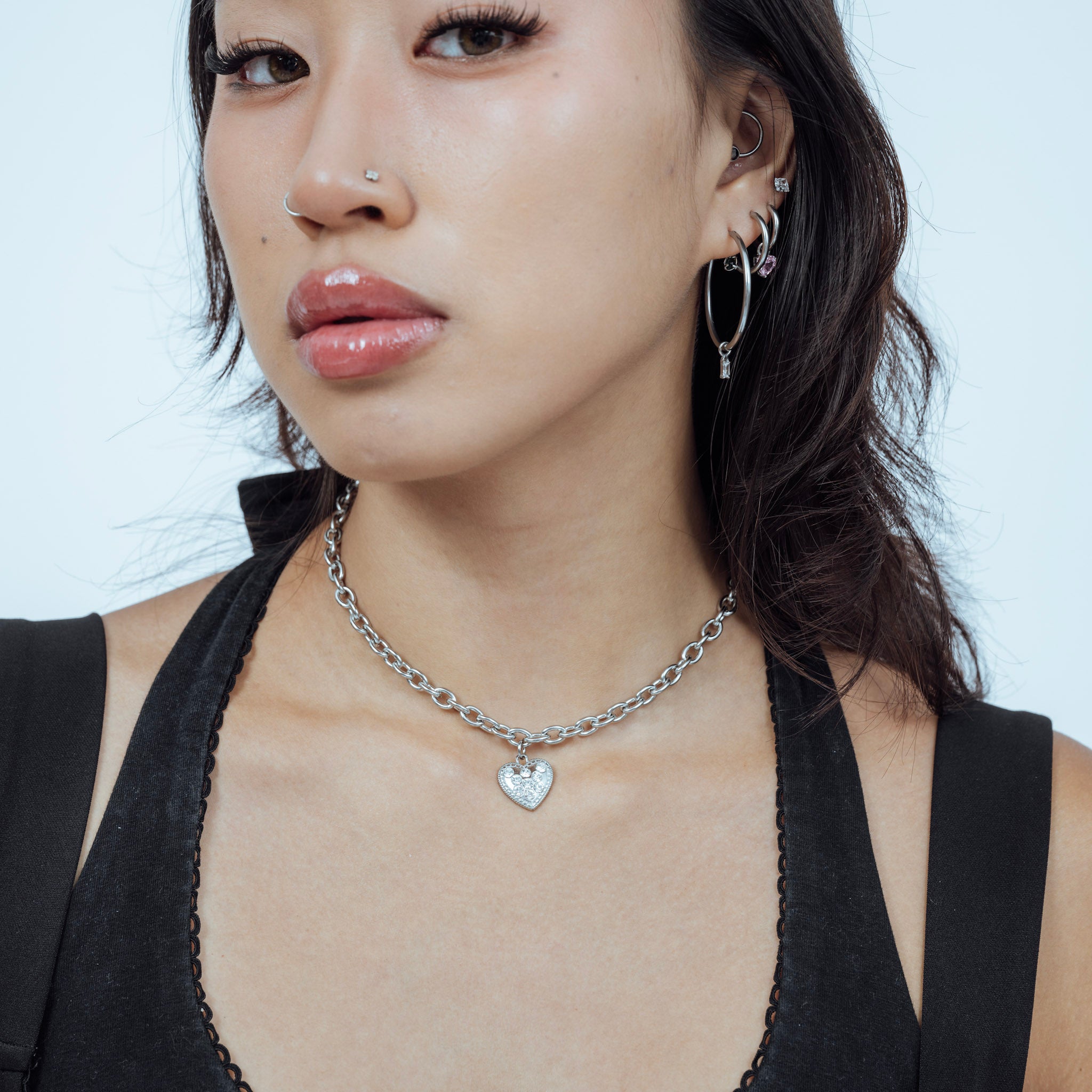 Iced Out Sweetheart Choker