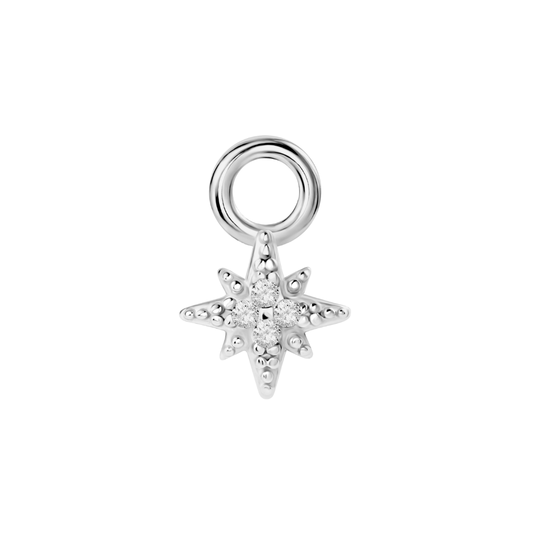 Icy North Star Earring Charm