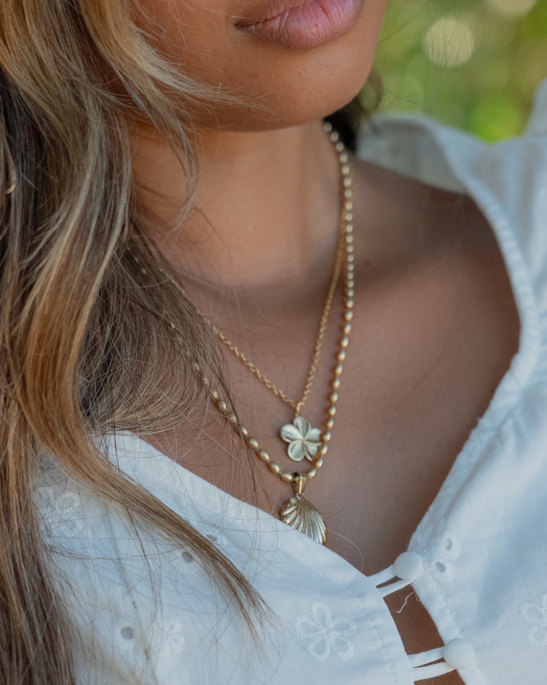 New Year New Bloom Shell Necklace Set