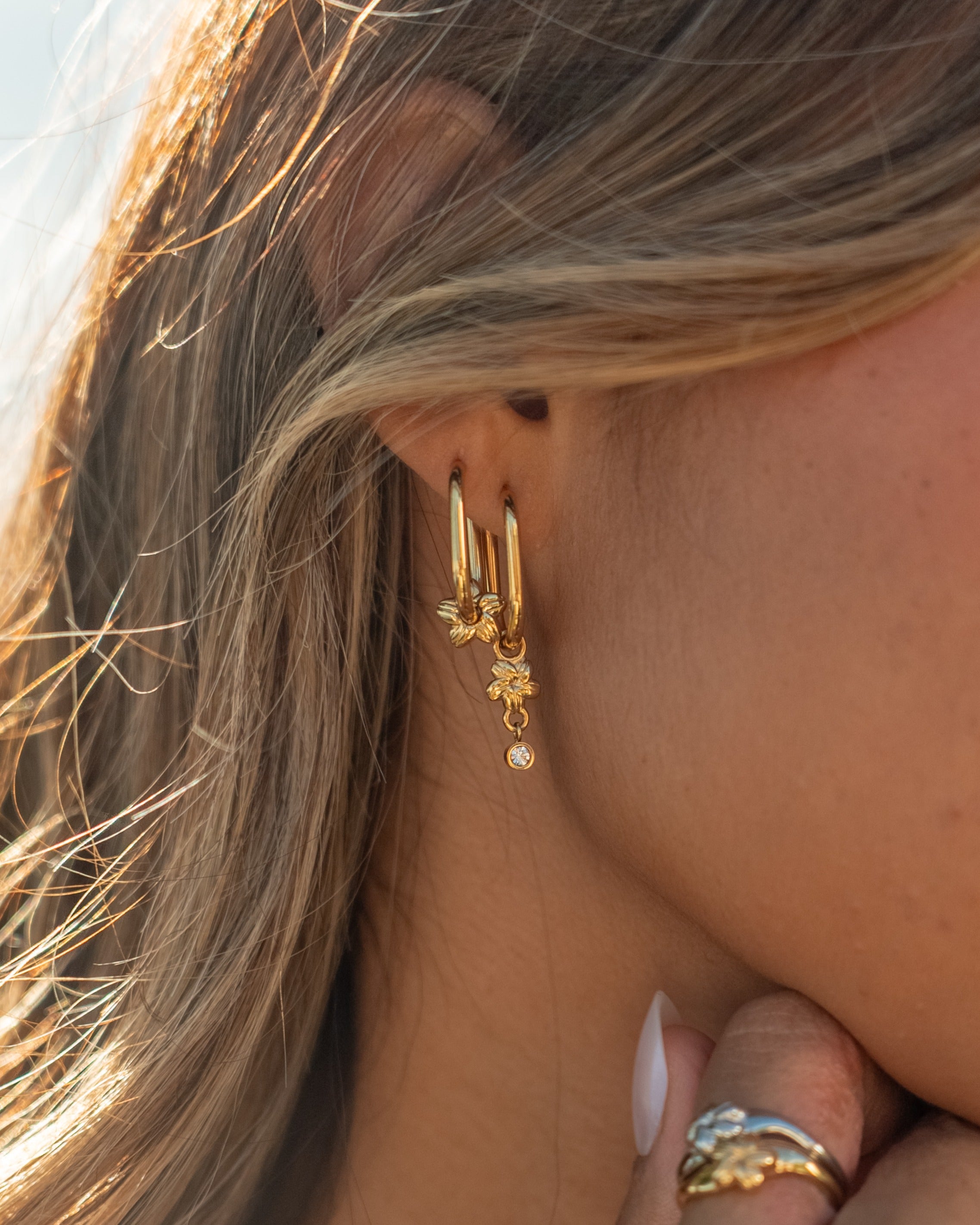 Cowrie Plumeria Charm