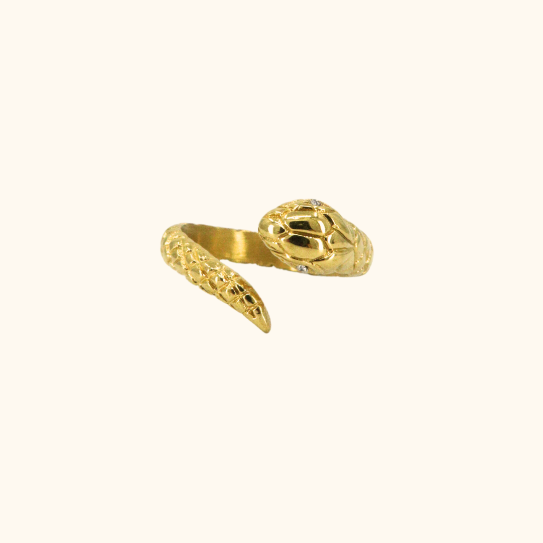 Chunky Snake Ring Stay Golden HI Jewelry