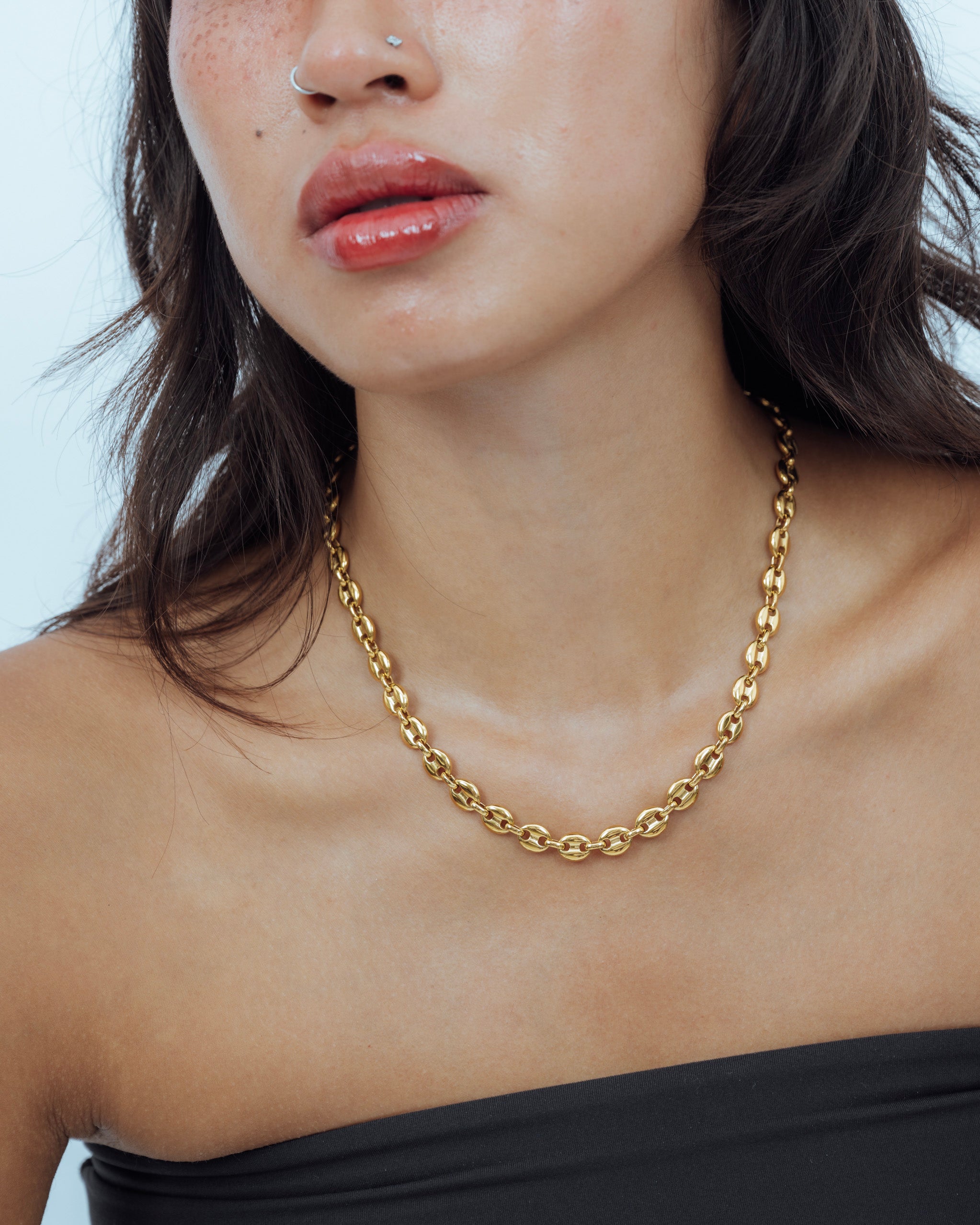 Puffy Coffee Bean Chain