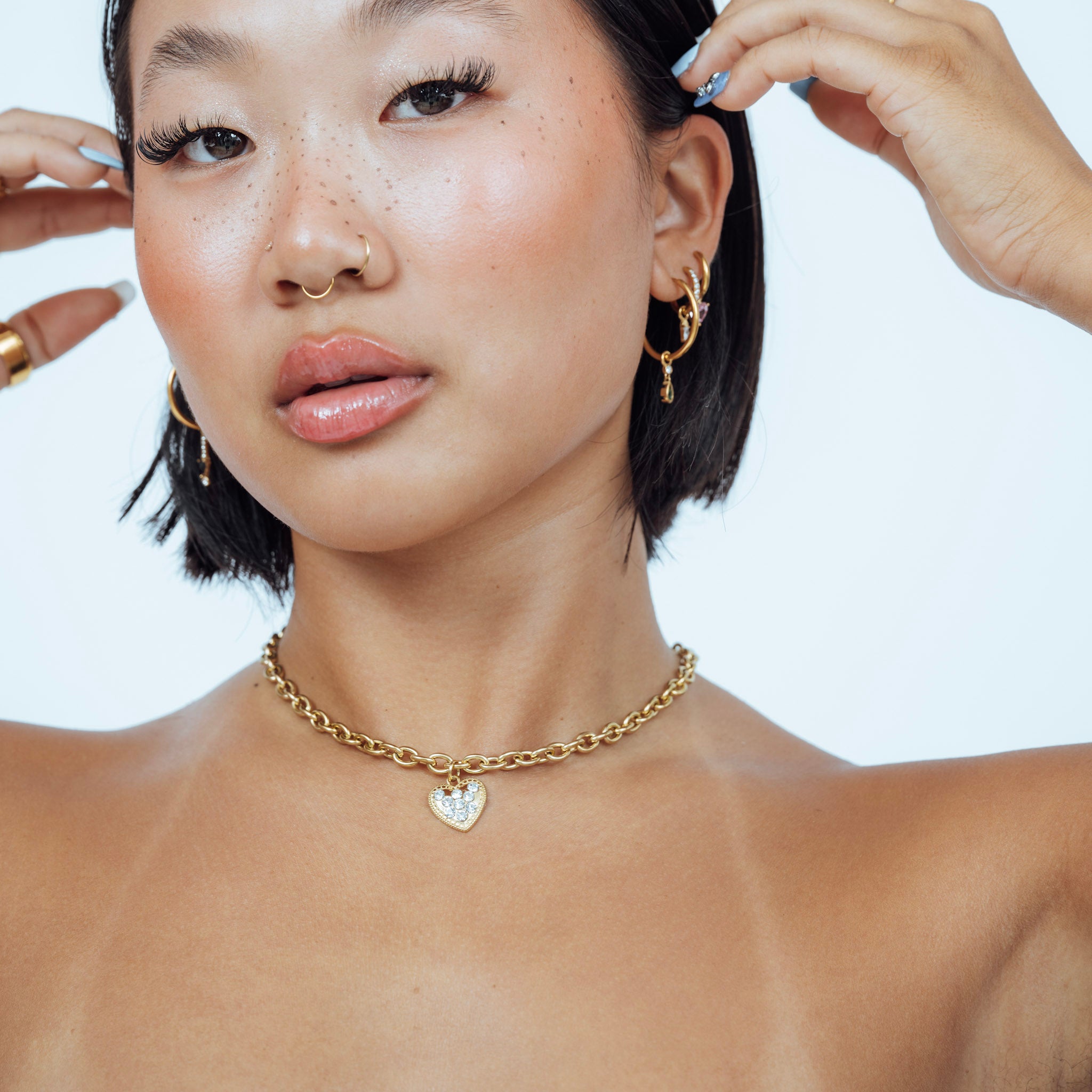 Iced Out Sweetheart Choker