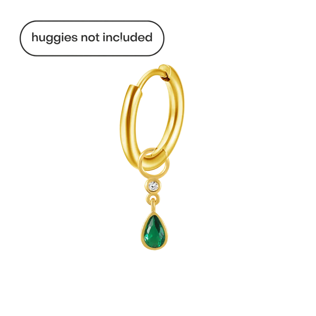 Green Tear Drop Charm