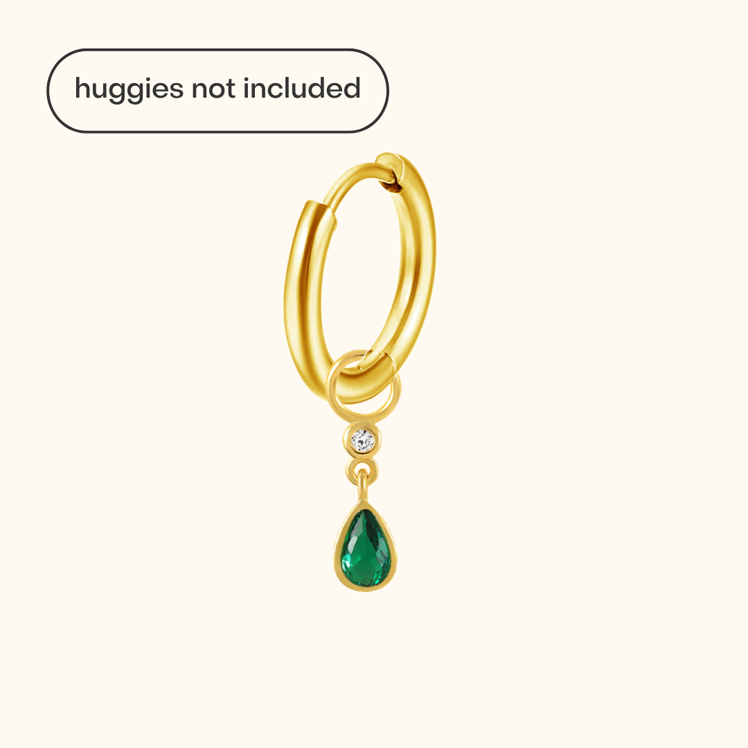 Green Tear Drop Charm