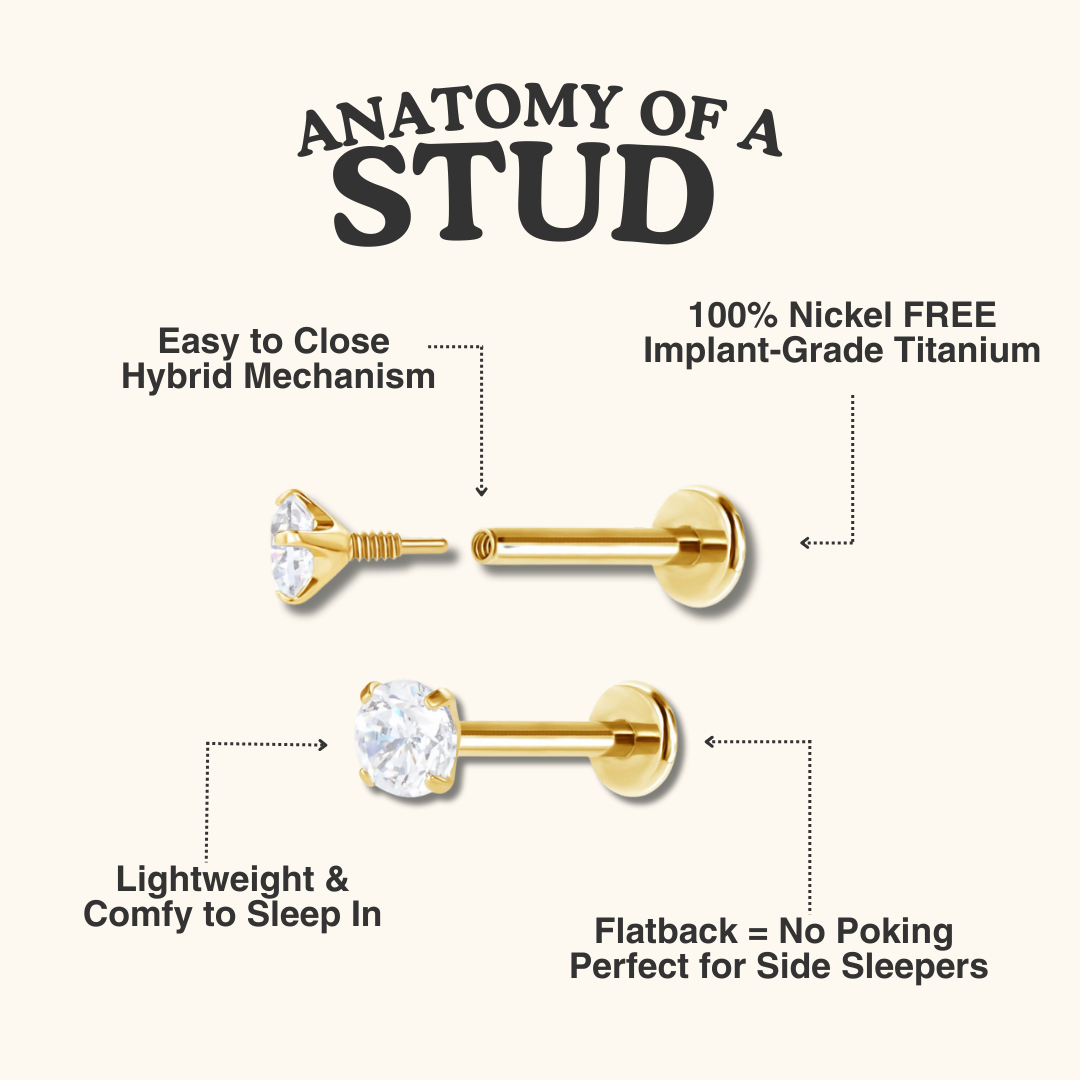 Diamond Flatback Stud