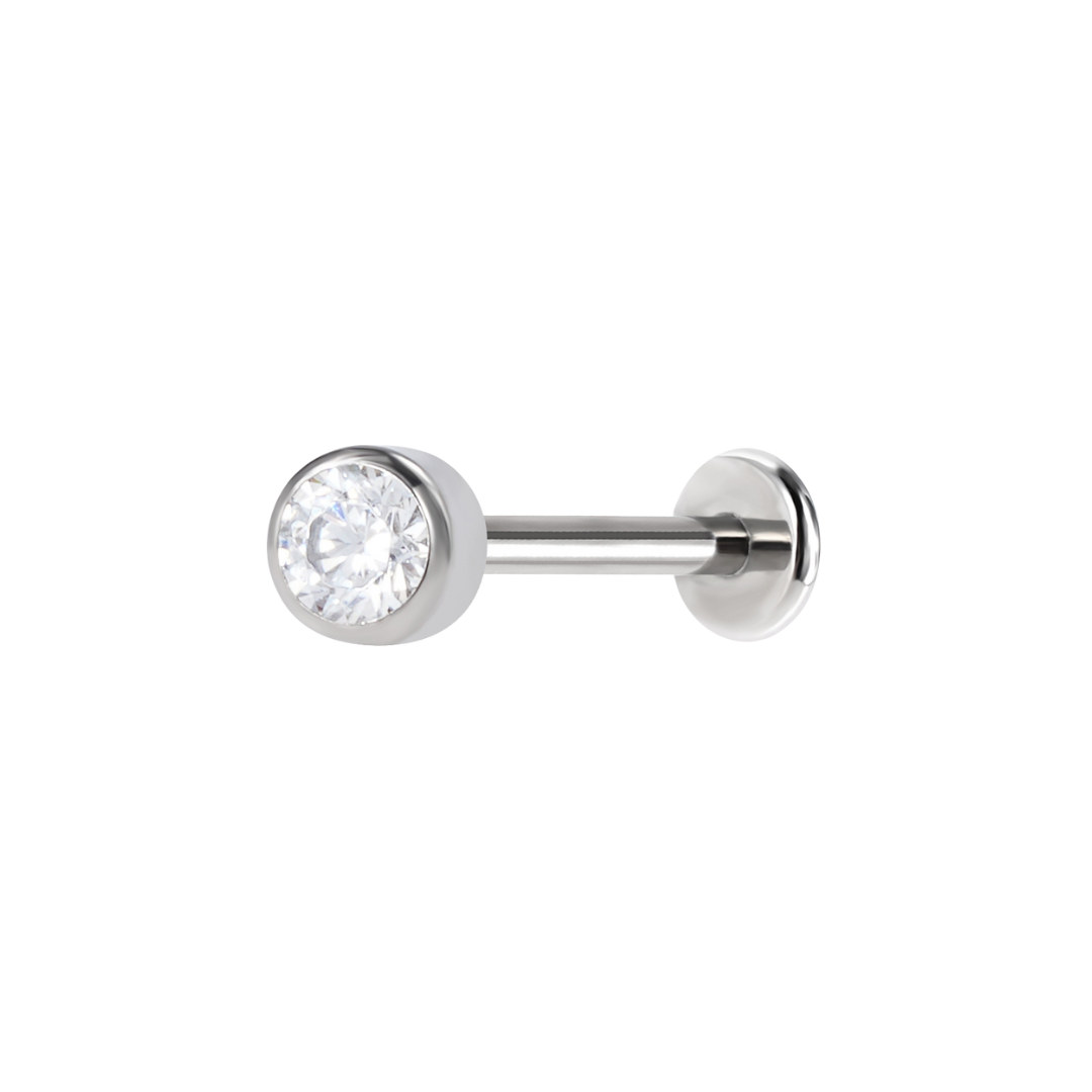 Diamond Bezel Flatback Stud
