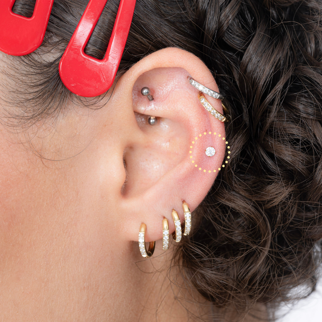 Diamond Flatback Stud