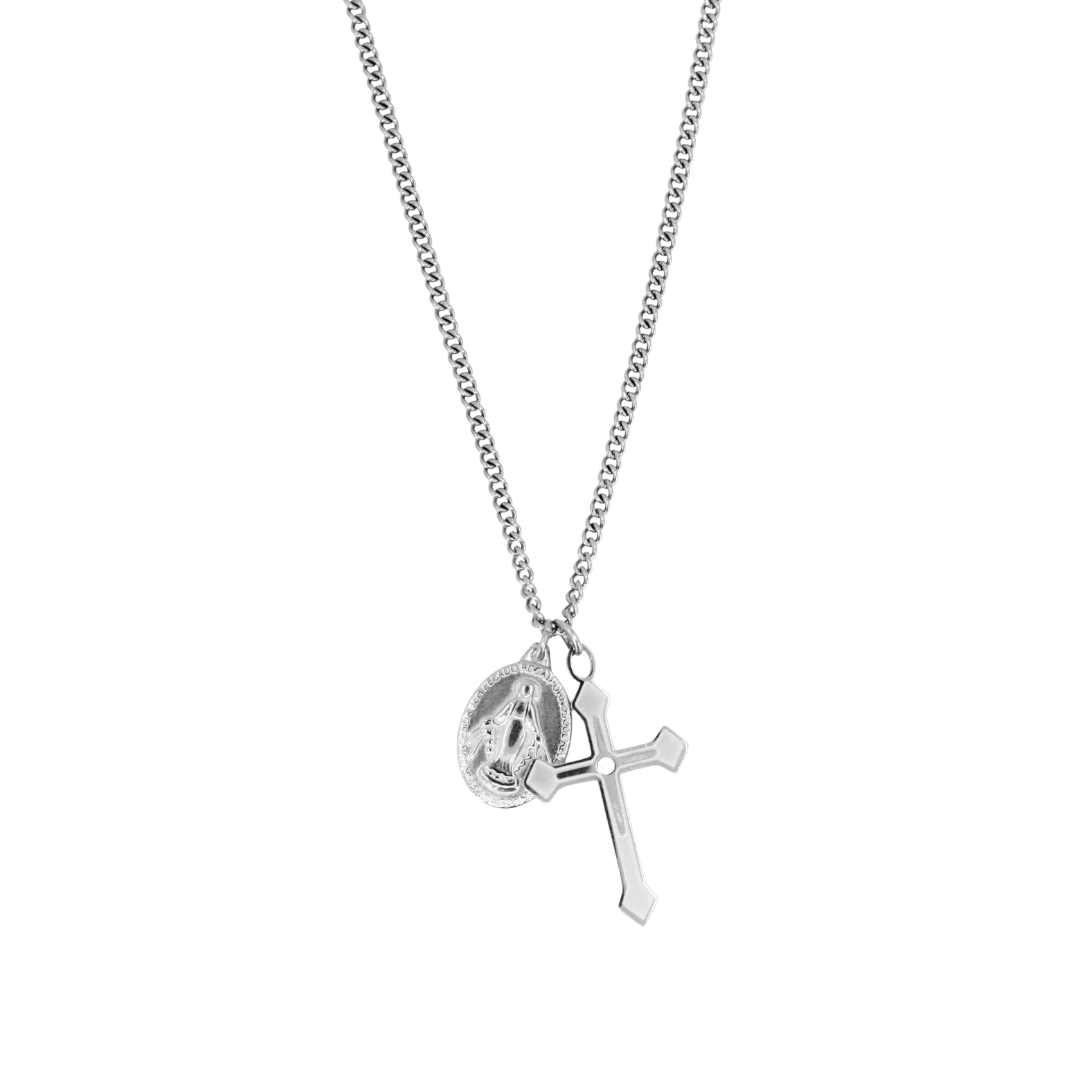 Virgin Mary Cross Necklace