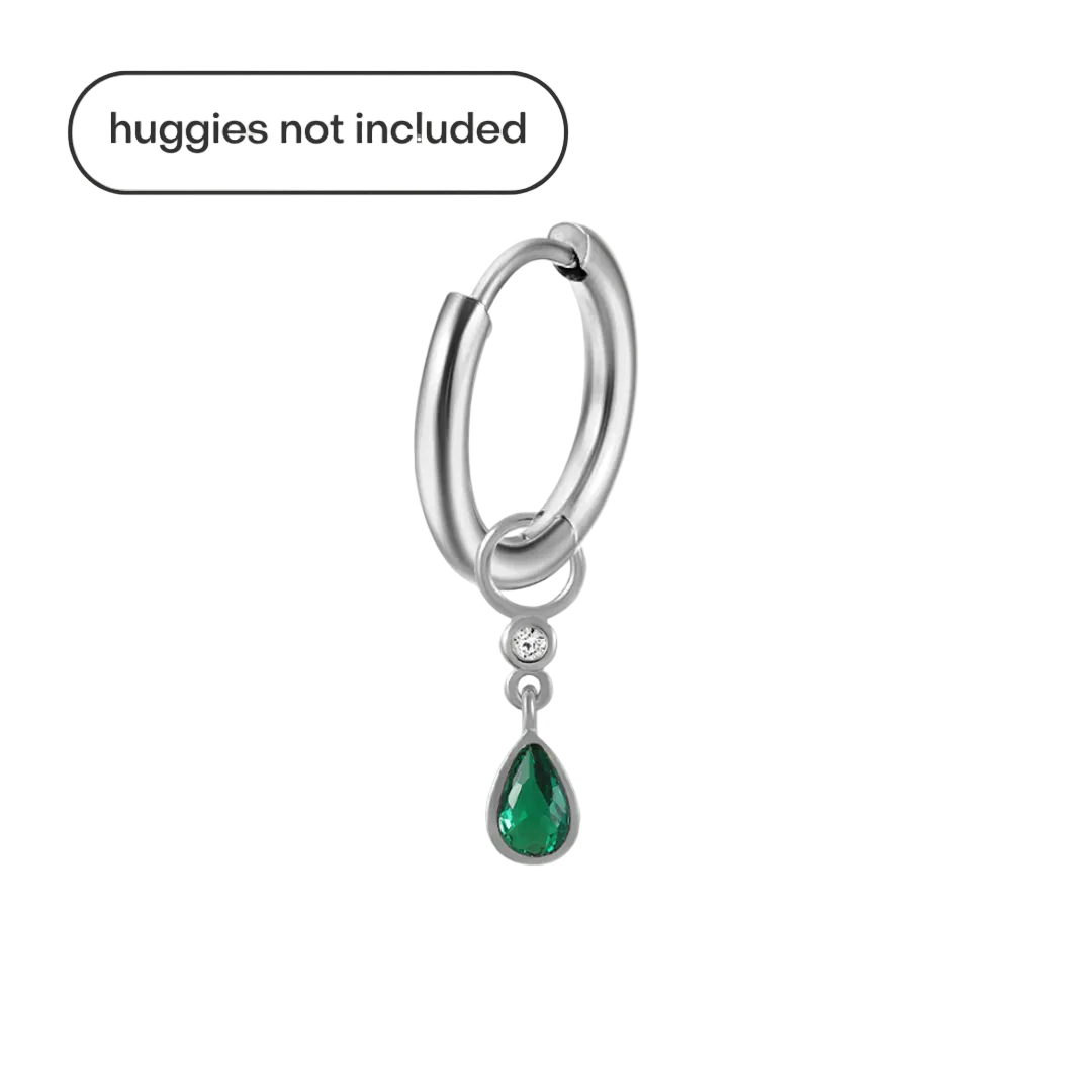 Green Tear Drop Charm