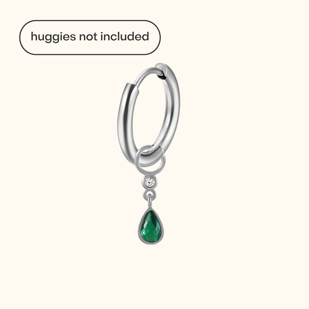 Green Tear Drop Charm