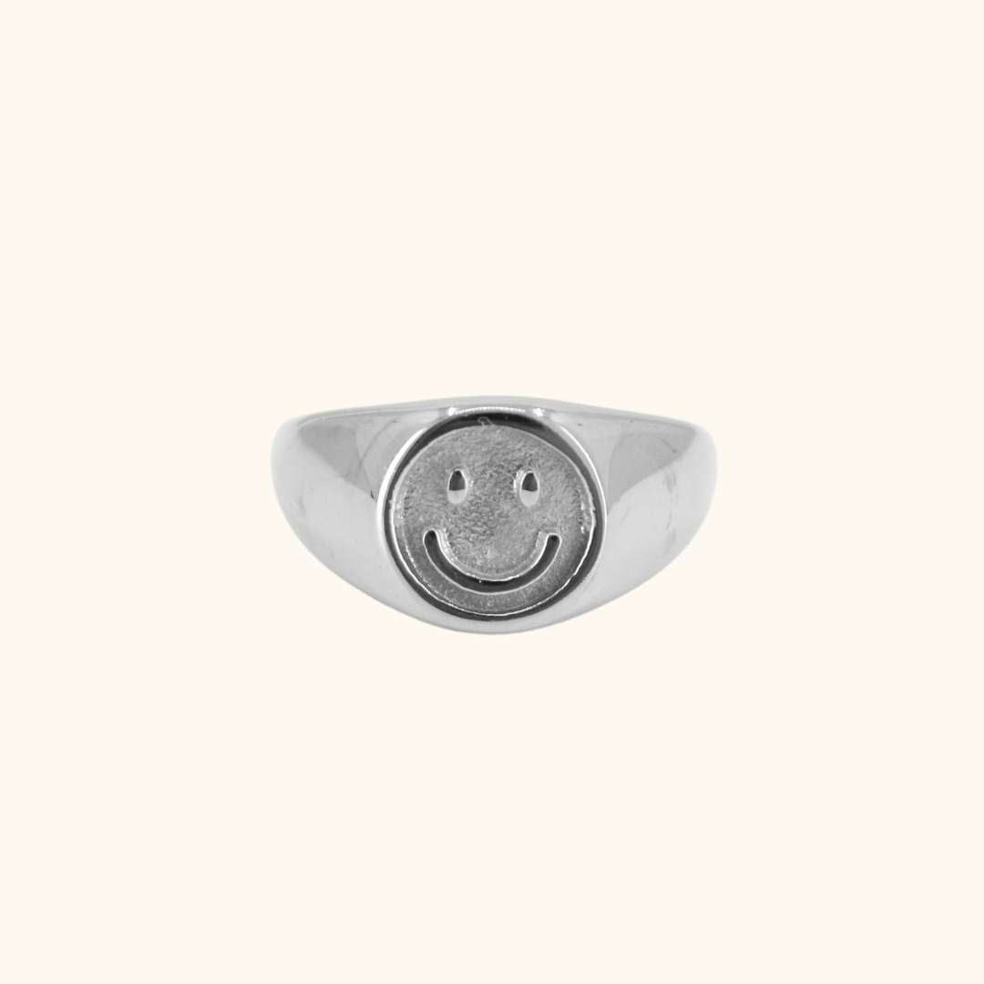 Happy Face Signet Ring