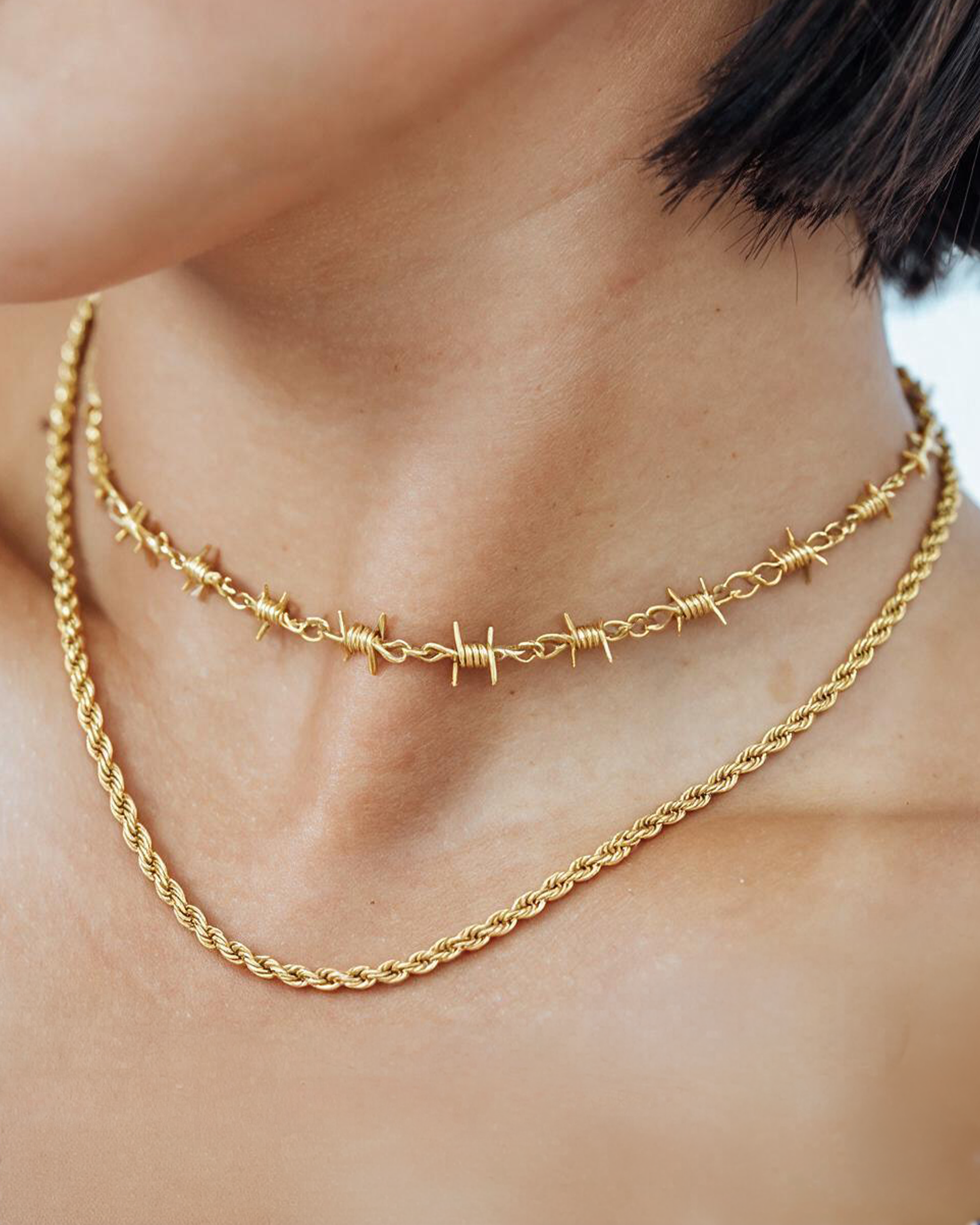 Barbed Wire Necklace Set