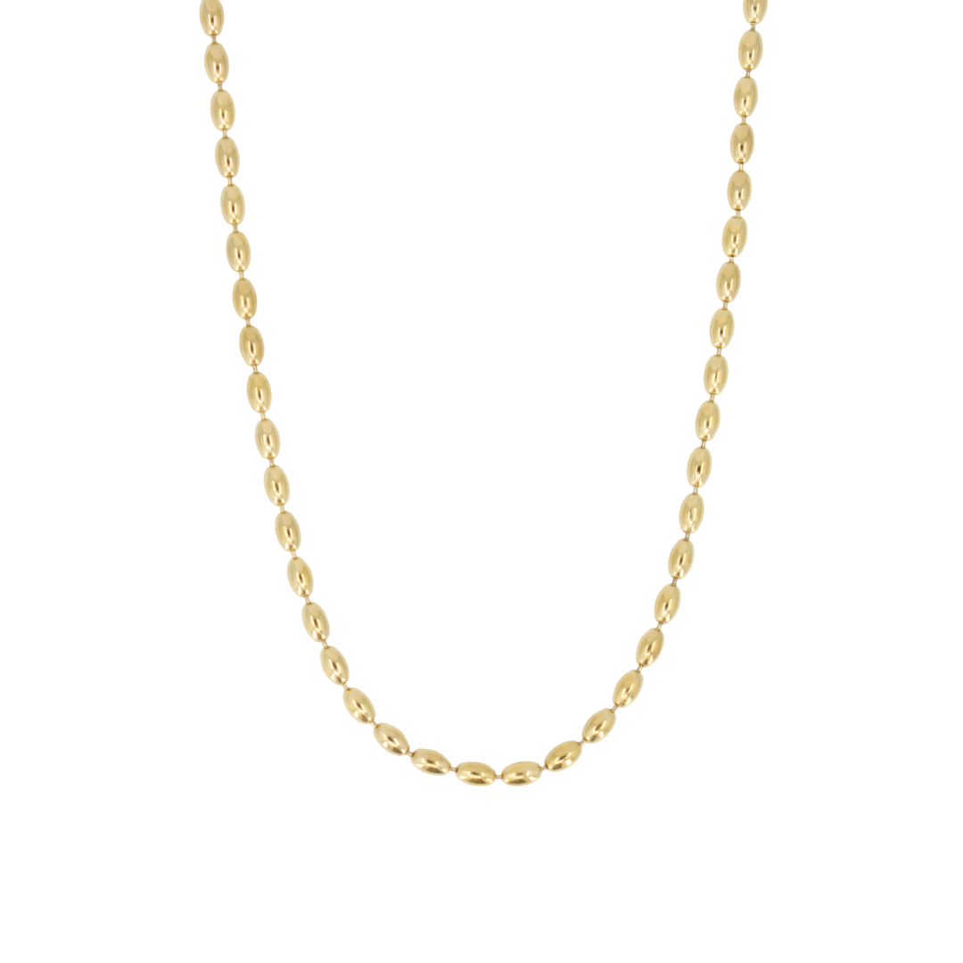 Beaded Oval Chain Necklace