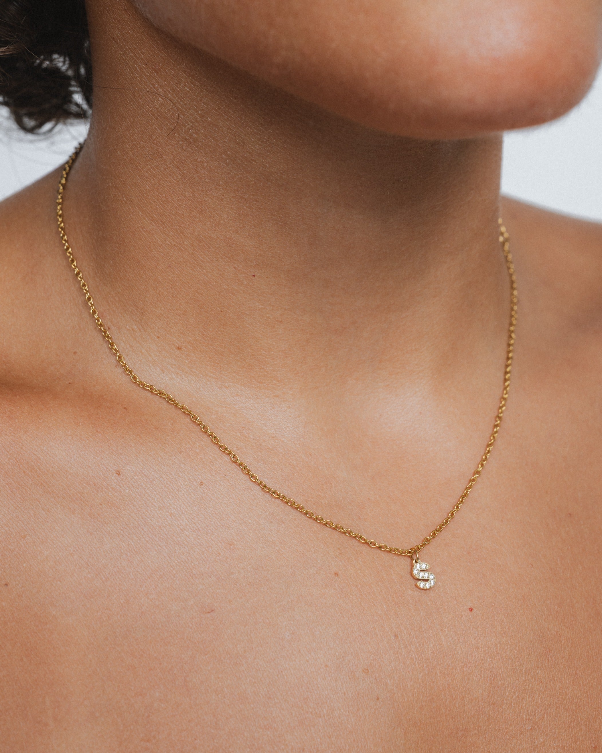 Icy Initial Necklace