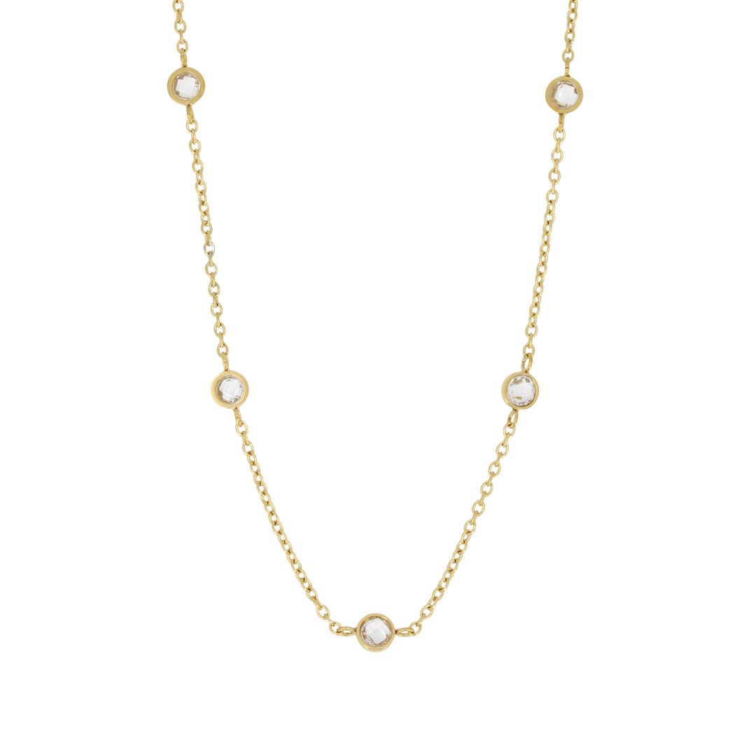 Diamond Bezel Satellite Necklace