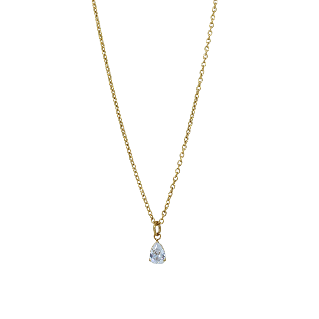 Pear Shape Diamond Necklace