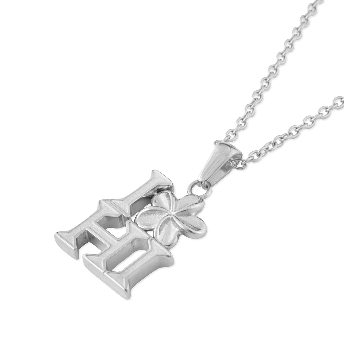 Plumeria Hawai'i Necklace (Silver)-2