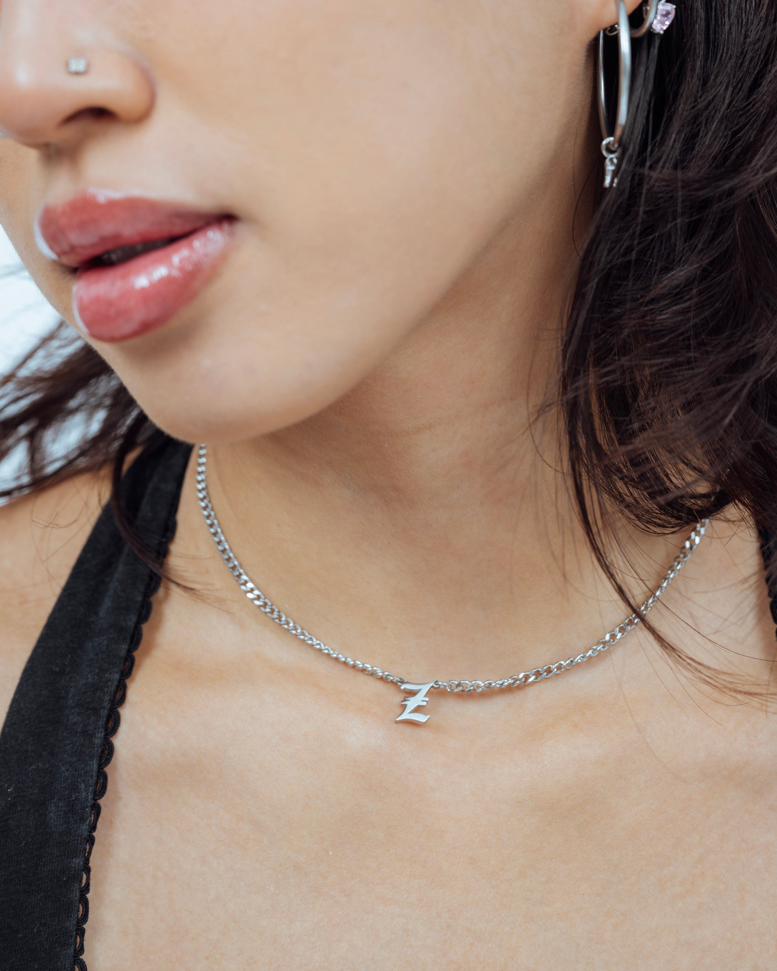 Cuban Initial Necklace