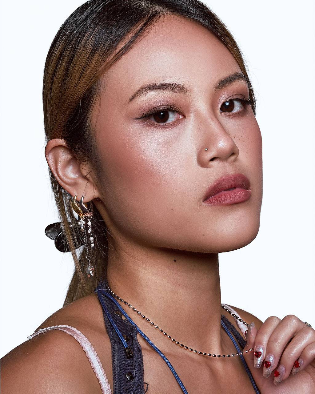 Beaded Oval Chain Necklace