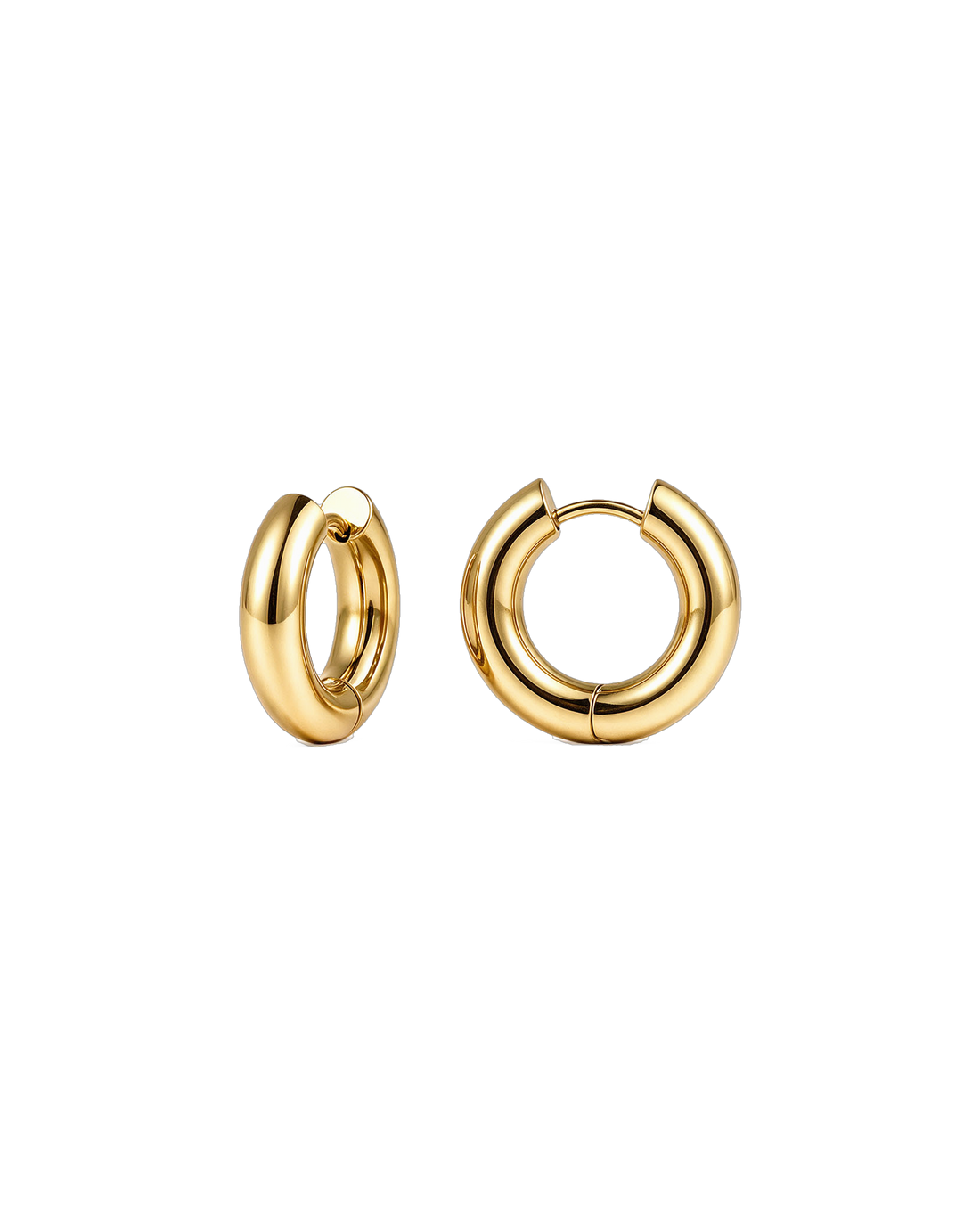 Chunky Endless Hoops M (12mm) in gold