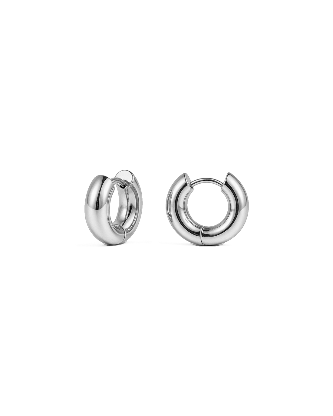 Chunky Endless Hoops S (10mm) in silver