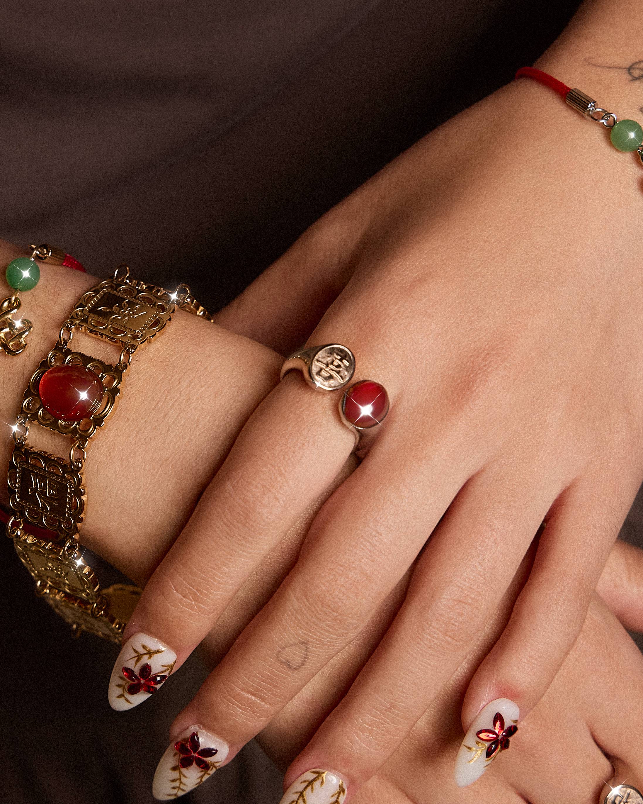 Happiness Carnelian Ring