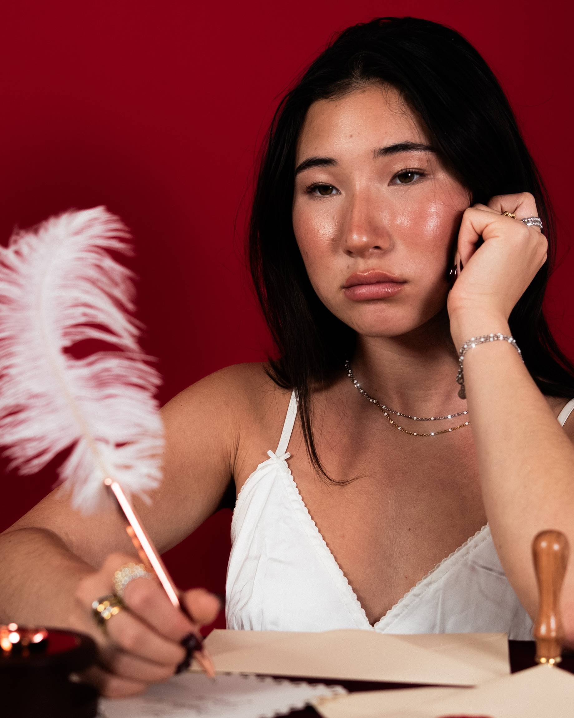 Two Tone Beaded Necklace Set