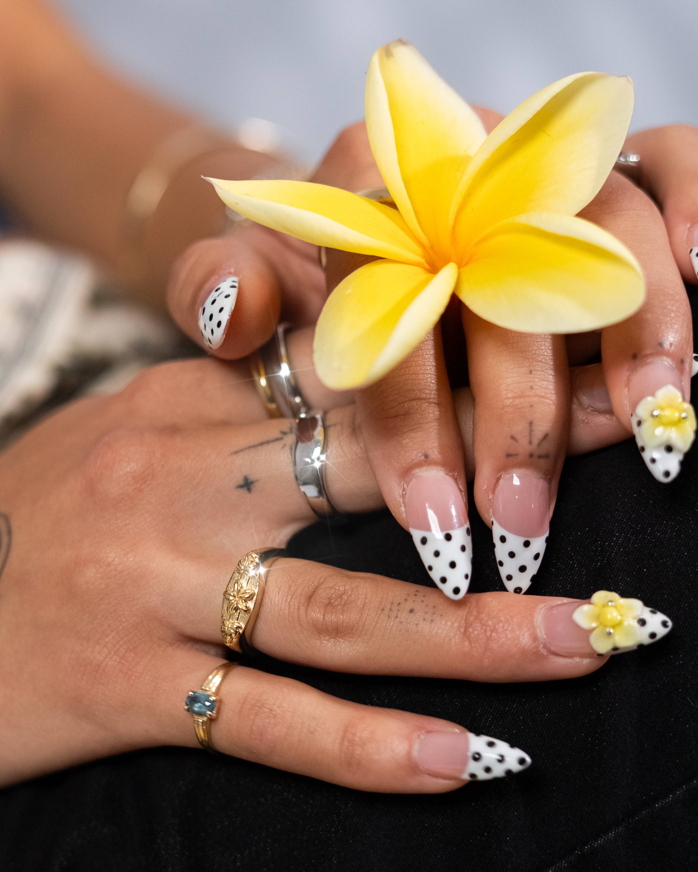 Surfboard Plumeria Monstera Ring