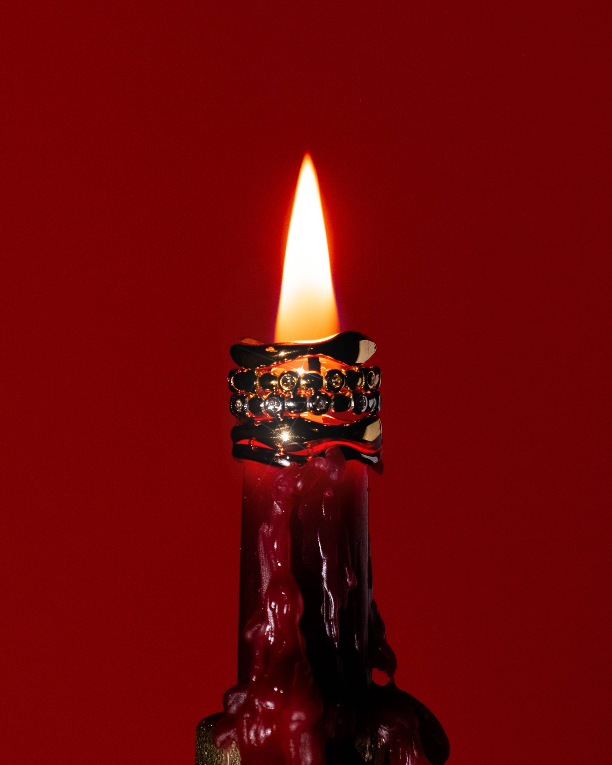 Diamond Bezel Ring Set