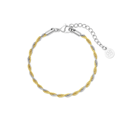 
Two Tone Rope Chain Bracelet