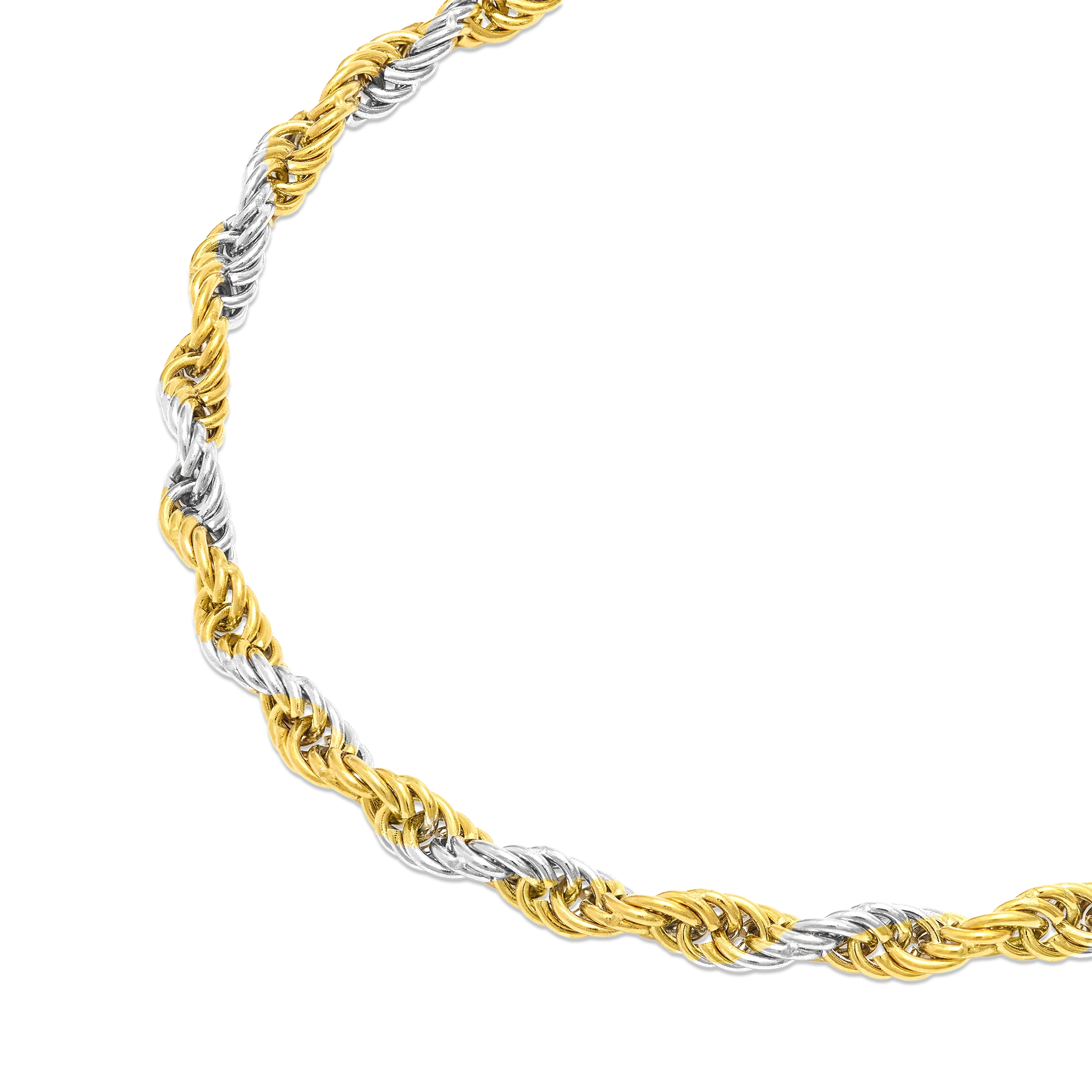 
Two Tone Rope Chain Bracelet