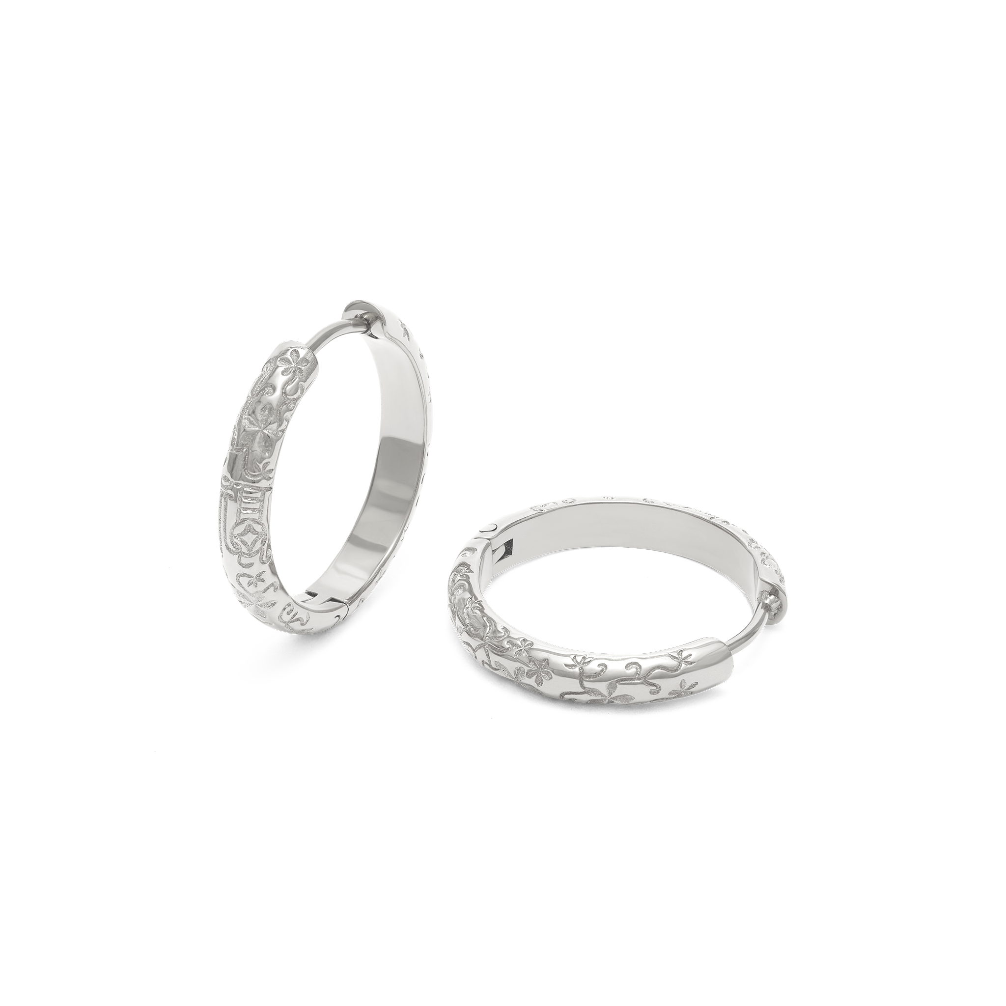 
Plum Blossom Happiness Hoop Earring