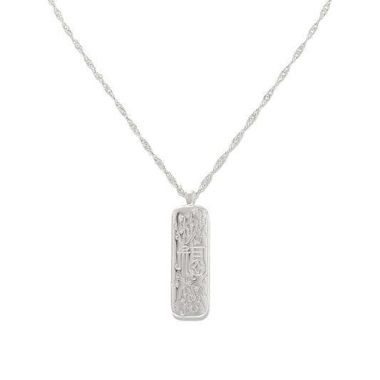 
Plum Blossom Happiness Necklace in silver