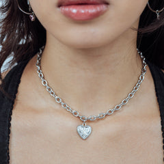 
Iced Out Sweetheart Choker