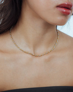 
Two Tone Rope Chain Necklace