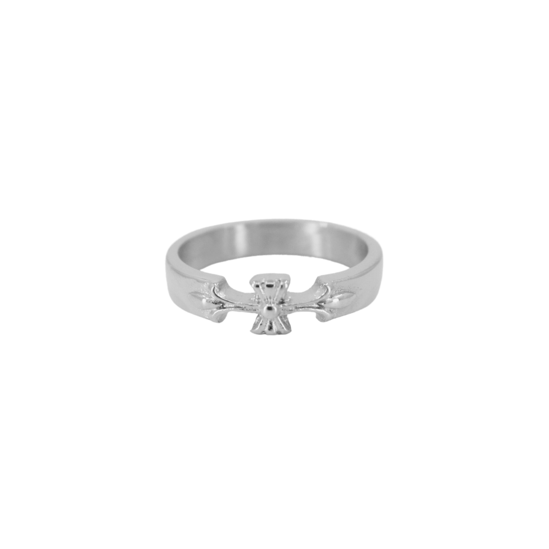 
Chrome Cross Ring Band