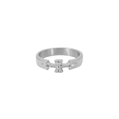 
Chrome Cross Ring Band