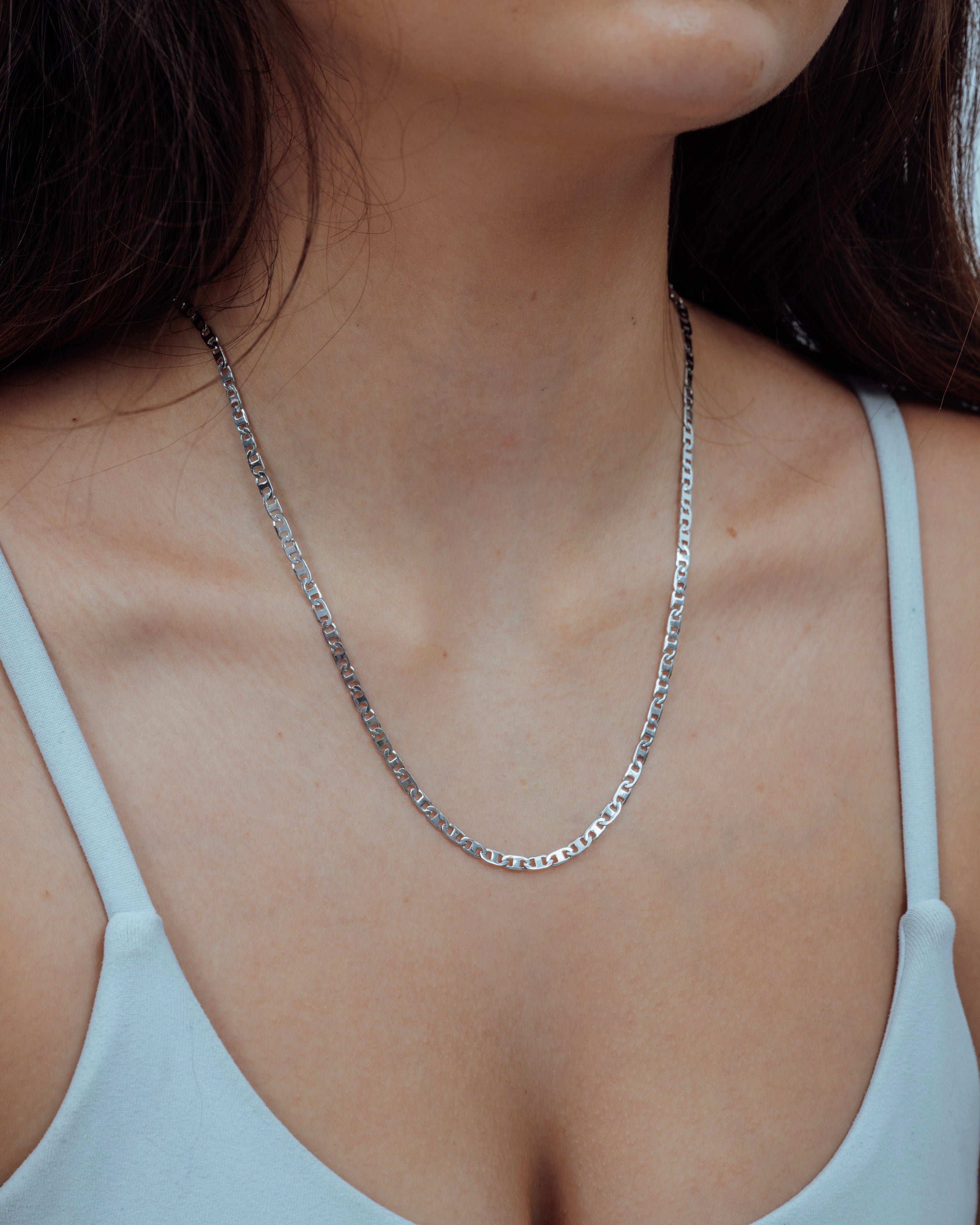 Flat Anchor Chain Necklace